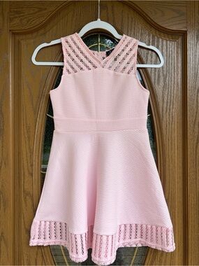 Pink & Violet Girls' Pink Lace Accent Fit & Flare Dress NWT size 8